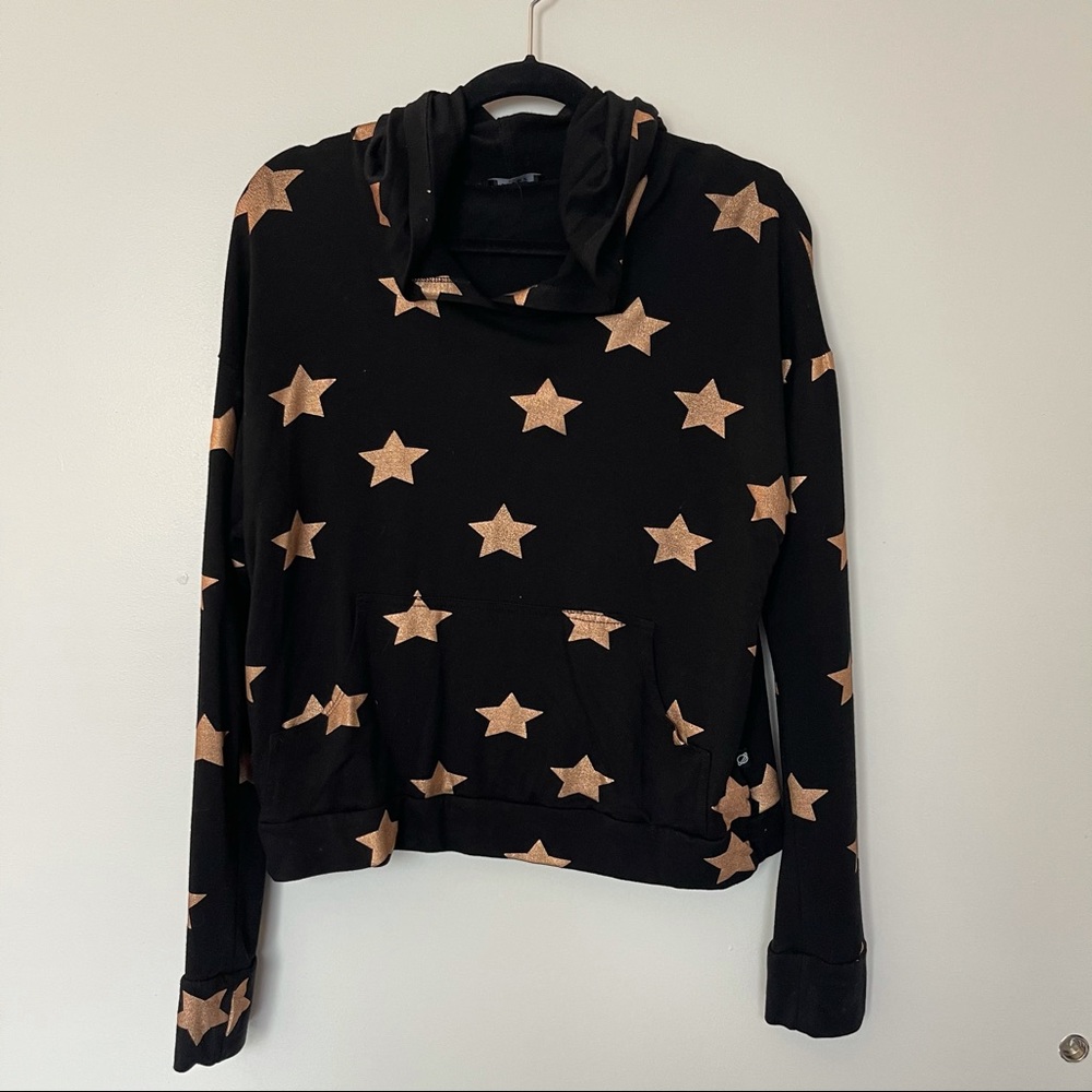 Terez | Rose Gold Star Foil Crossback hoodie